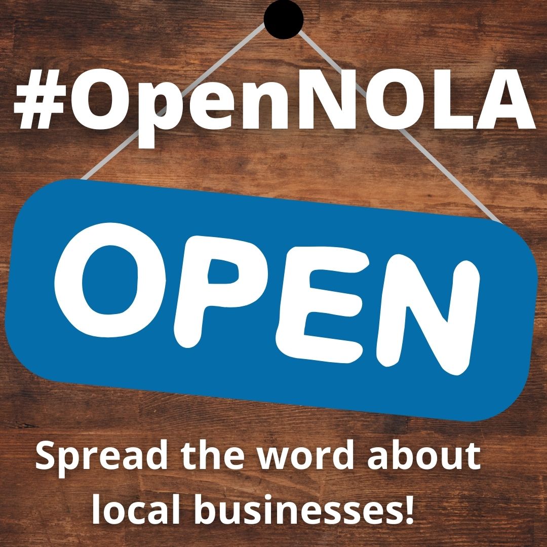 WWLTV's tweet photo. Are you open? Know someone who is? Tweet with #OpenNOLA (yes, even if you aren't in Orleans)...

Let's help each other! https://t.co/wbwJx80yEL