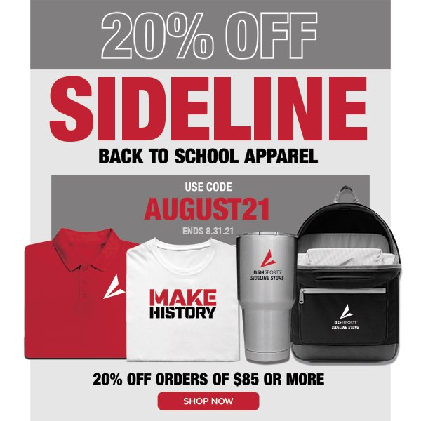 FINAL DAY to save 20% on Sideline Back-To-School apparel 🤩
#BackToSchool #SidelineStore #BSNSPORTS #SpiritWear #FanWear #FanGear
Shop now - sideline.bsnsports.com
