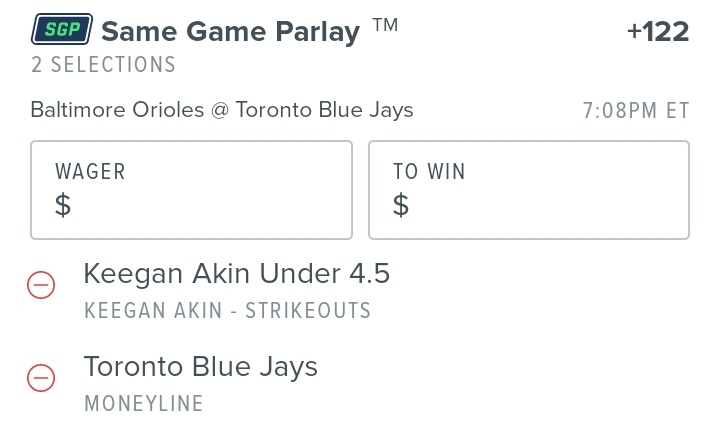 ShouInBets's tweet photo. 1U on Akin/Blue Jays, 0.75U on Morton, 1U to win 0.67U on Gray. Reasoning 👇 also check @brianvsthebooks writeup on Akin, he went in 👊 .  @TheWire813 had a phenomenal writeup on Morton outs which correlates well with his K's today #ShouIn https://t.co/ucXBcvAZ5S