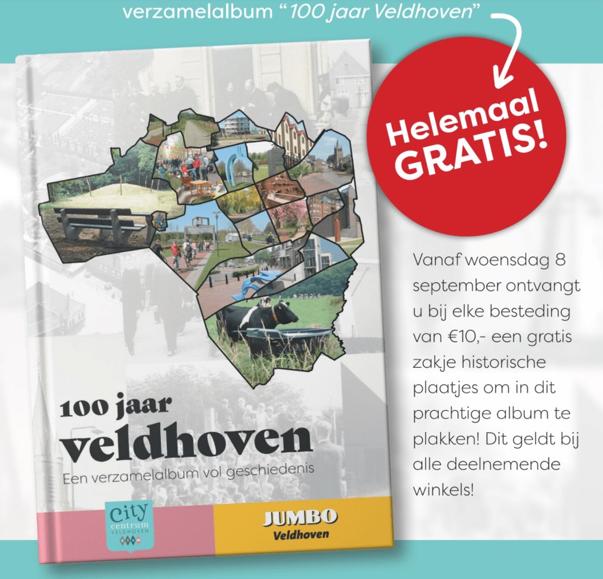 Leuke én leerzame #spaaractie in het kader van #100jaarVeldhoven! Museum ‘t Oude Slot maakt deel uit van de werkgroep en hielp mee met de samenstelling van dit mooie boek. Stickers en boek vanaf 8 sept verkrijgbaar bij Jumbo #Veldhoven, stickers ook bij winkels <a href="/CitycentrumVHV/">CitycentrumVeldhoven</a>