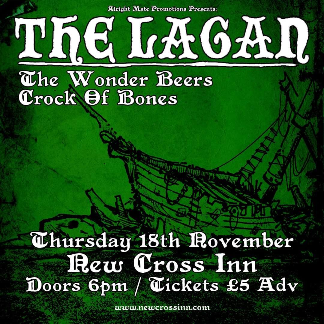 Hi everyone! It's only taken a full year, but we've rescheduled our <a href="/NewCrossInn/">New Cross Inn</a> gig! With our best boys <a href="/TheWonderBeers/">The Wonder Beers</a> and Crock of Bones

Old tickets still valid. Let's do this!