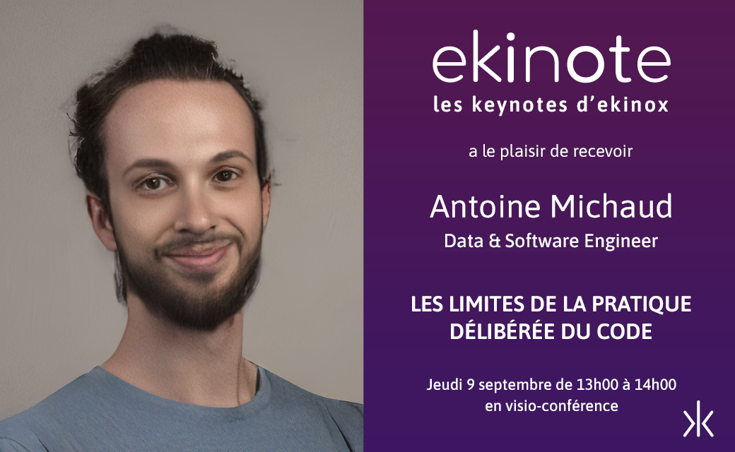 ekinox_io's tweet image. Nouvelle Ekinote jeudi 9 septembre à 13h avec @AMichaud34 sur le thème &quot;Les limites de la pratique délibérée de code&quot;

Inscription : eventbrite.com/e/168622210571

#SoftwareCraftsmanship #SoftwareEngineering #AgileSoftware #TestDrivenDevelopment #BehaviourDrivenDevelopment