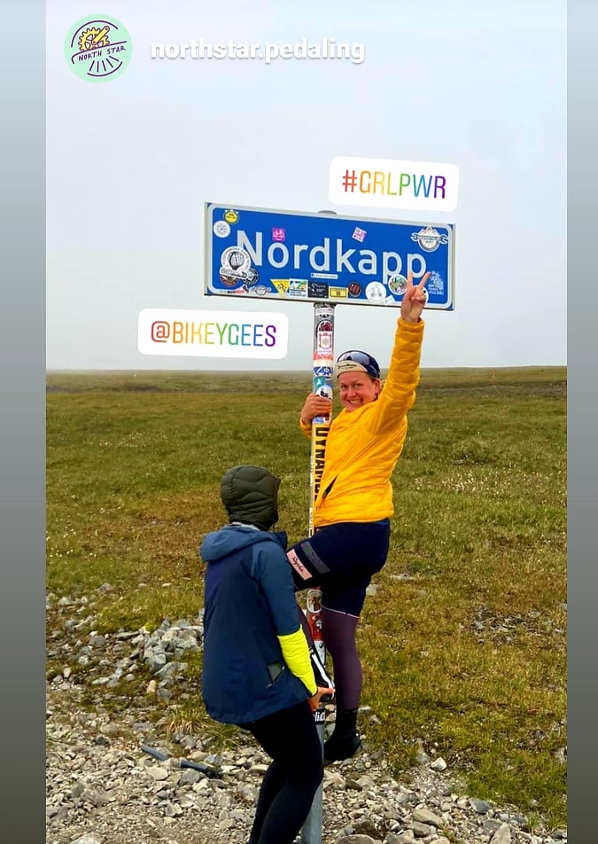 bikeygees's tweet photo. #cycling more than 6000km in three months through europe. Listen to Jenny &amp; Chiara's Story 🚲💜💫 #northstarpedaling And, psst, today is the last possibility to donate for #BIKEYGEES ➡️ @betterplace_org ✅🧕🚲😍#ridefar #cyclingisahumanright 👍
https://t.co/rc0TZPJKKx https://t.co/r0xACCzG0U