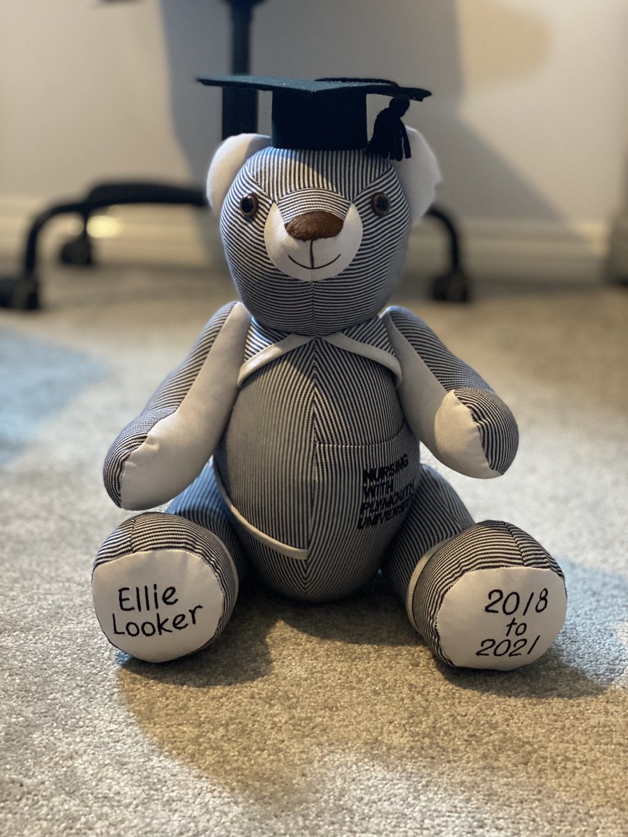 Graduation memory bear arrived today. So pleased with it 🐻 🥰 #plymouthuniversity #punc18 #studentnurse #WeStNs #NQN