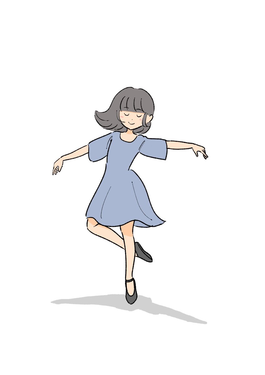 「踊る女の子の絵とあまりうまく出来なかったボロネーゼの抱き合わせです。 」|しおひがりのイラスト