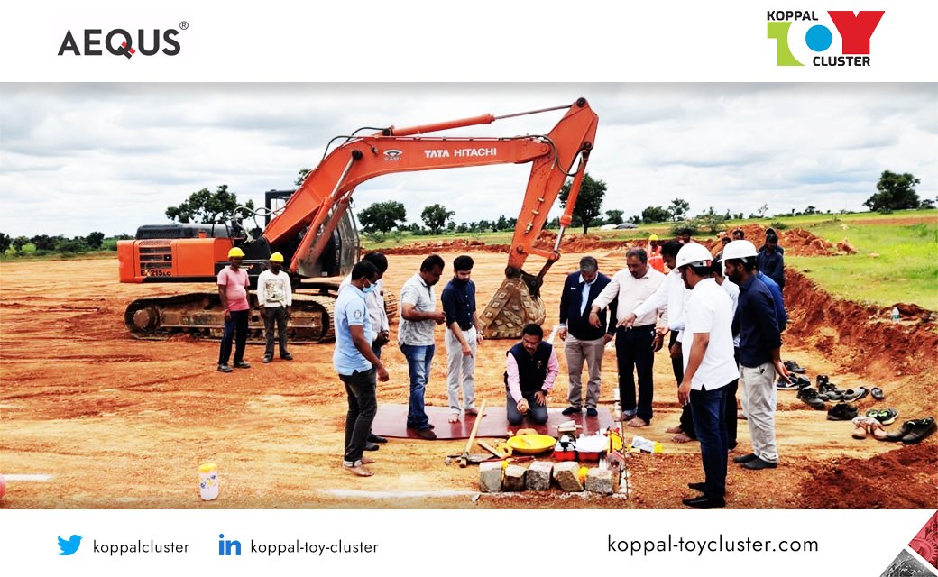 We are honoured to welcome Viscon Polymers Pvt. Ltd. at the Koppal Toy Cluster, India's 1st integrated toy manufacturing ecosystem.
Mr. Sanjay Kadlag, CMD, Viscon Rubber Pvt. Ltd., performed the ground-breaking ceremony for their new manufacturing plant.
#AtmanirbharBharat