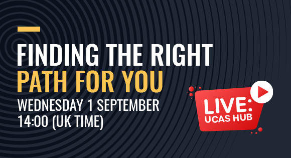 ucas_online's tweet photo. Still deciding on the right path for you? 🤔 

Join us in the UCAS Hub tomorrow, LIVE at 14:00 pm (UK time)! Register now 👇 https://t.co/mhnzPCb70C https://t.co/w9S2gjPuYl