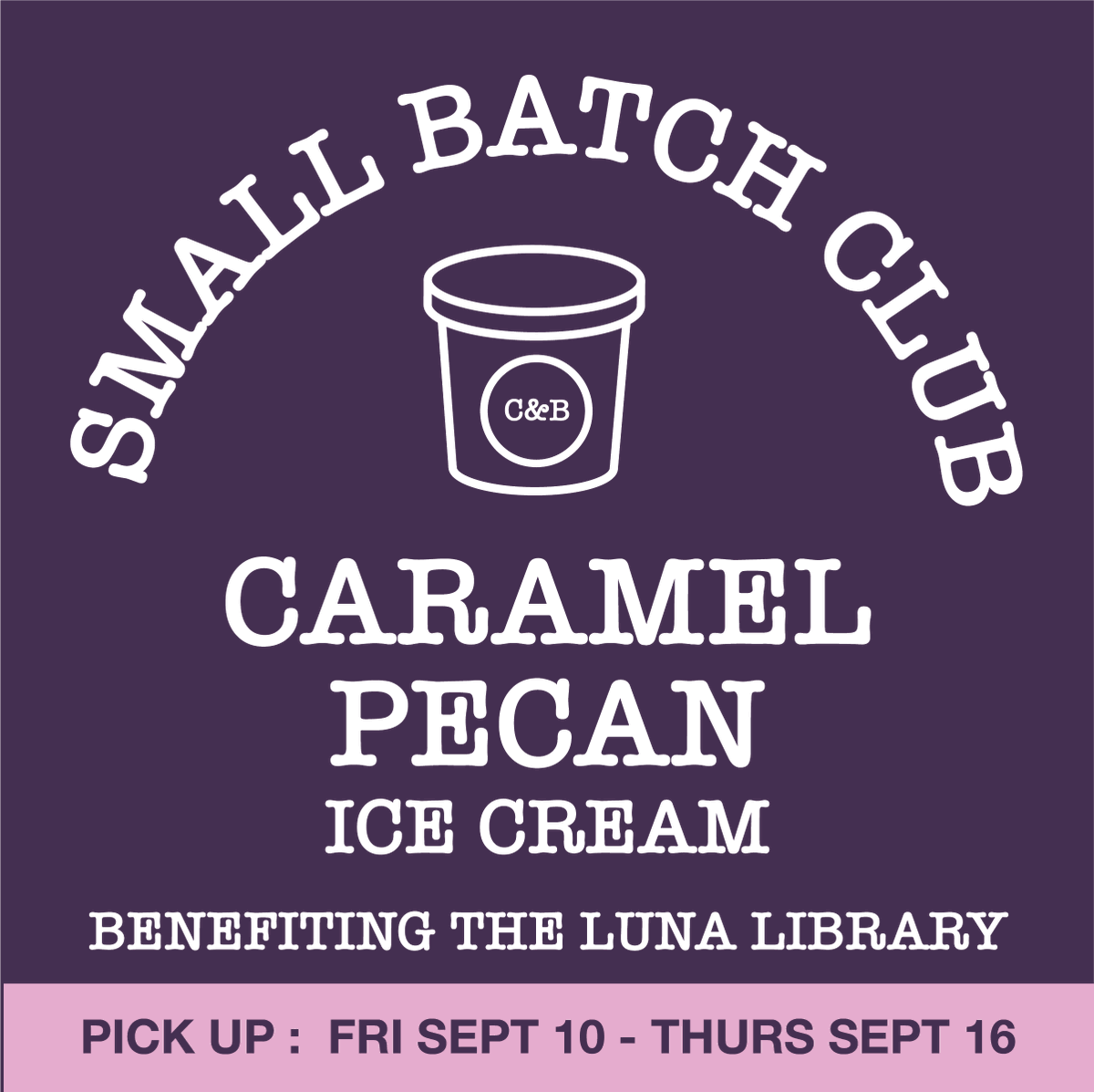 CARAMEL PECAN IS BACK!  If you LOVED our KAMALA PECAN flavor we made last year -- this is the same flavor! PRE-ORDER HERE!!  cbonlinesstore.square.site/shop/small-bat…  $2 from each pint will benefit The Luna Library!  bit.ly/3674VHS
