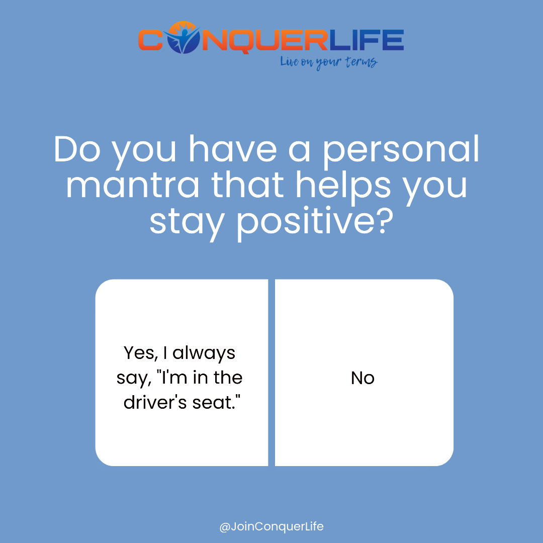 JoinConquerLife's tweet image. Do you have a personal mantra that helps you stay positive? Yes or No? #motivation #igers