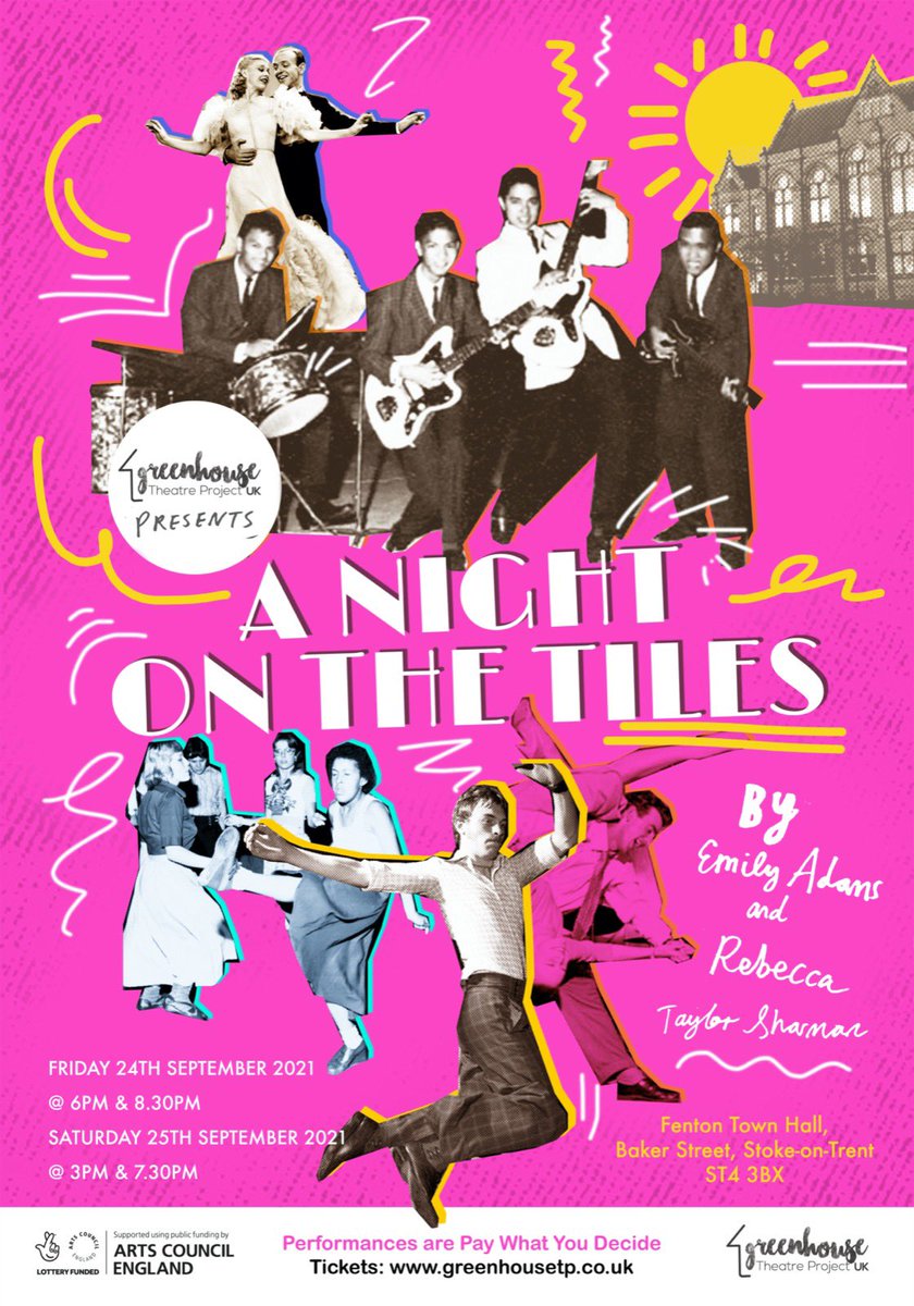 Long time coming, but here’s all the details for our next show, A Night On The Tiles! Canny wait to spend some time with you all in the lovely Fenton Town Hall! Thanks to <a href="/restoke/">Restoke</a> for being the hostess with the mostess &amp; to <a href="/ace_midlands/">ACE Midlands</a> for funding this lil project!