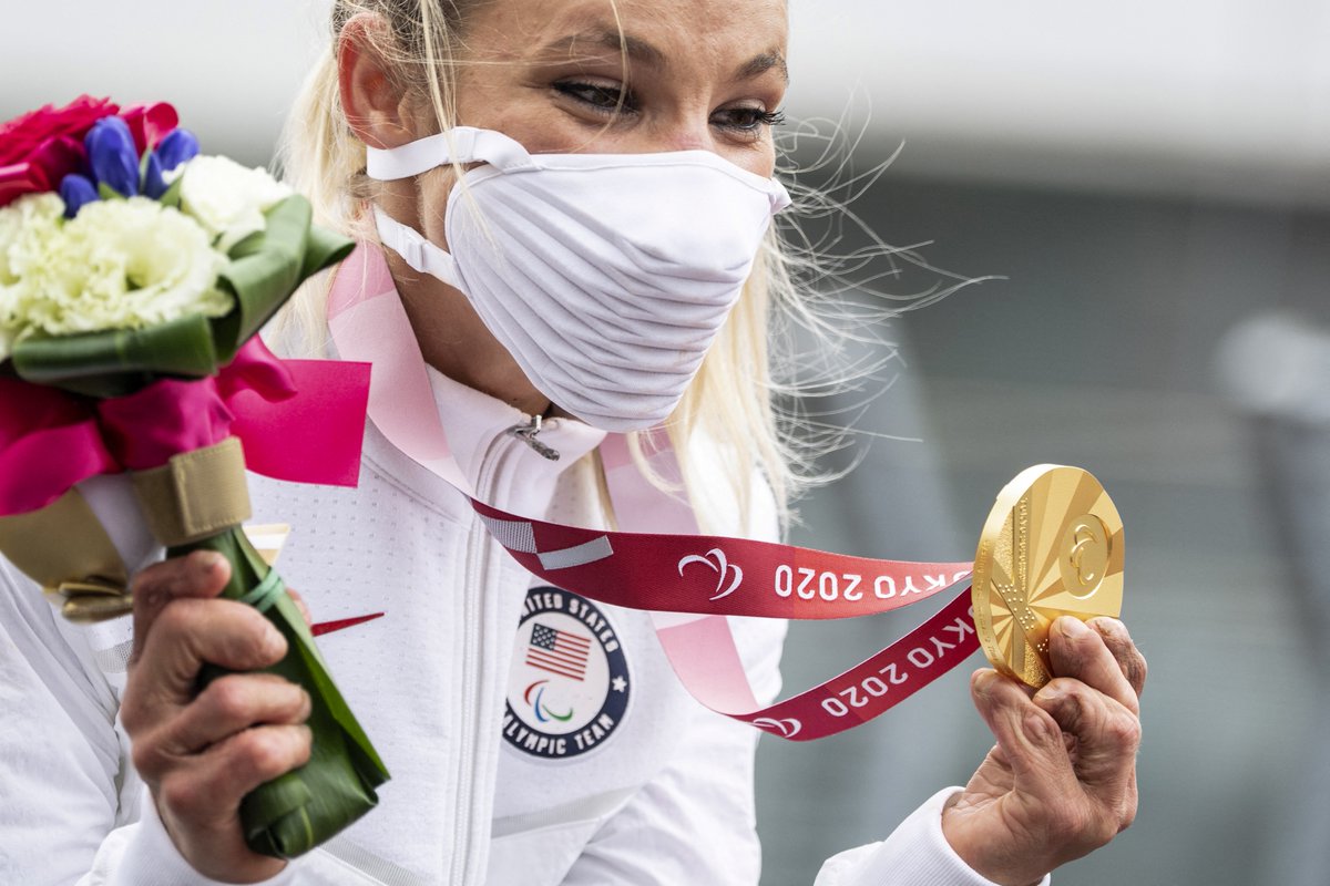 Toyota's tweet photo. Congratulations to @OksanaMasters on winning Gold in the Women’s H4-5 Time Trial at the Tokyo 2020 Paralympic Games! https://t.co/XZ77b1YI1n #TokyoParalympics #TeamToyota #GoTeamUSA #LetsGoPlaces https://t.co/uWzWGuUtPT