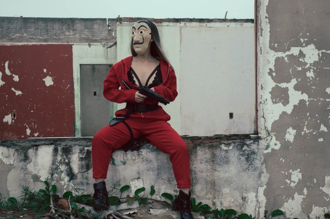 Ansiosa pela estreia de la casa de papel ❤️  to pensando em gravar mais um com essa roupinha no nayflix