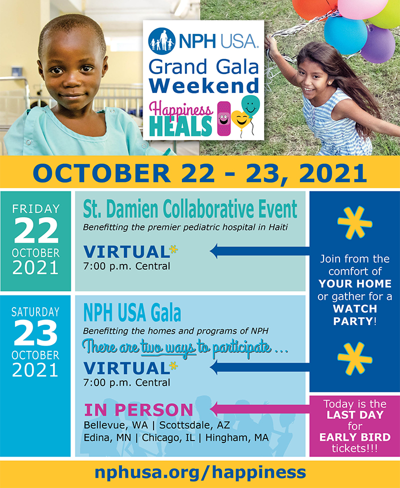 Friends! Don't forget: TODAY IS THE LAST DAY FOR THE EARLY BIRD DISCOUNT ON IN-PERSON GALA EVENTS!

Visit nphusa.org/happiness to learn more and get your tickets today!!!

#NPHGALAWEEKEND