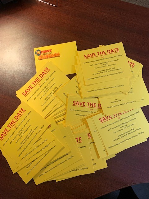 We've got 150 save the dates in the mail for our 150th celebration in 2022 that includes a Dress Parade in Tarrytown next August 13! Does your department want to be part of the fun? Contact convention@fasny.com