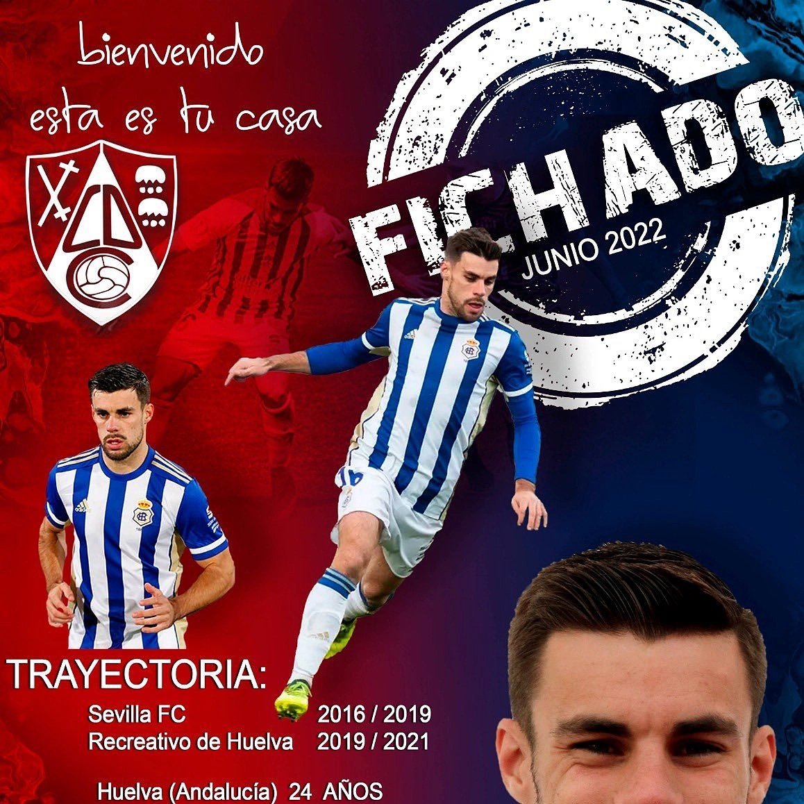 Muy Feliz , contento y agradecido de unirme al CD Calahorra. Bonito reto, temporada ilusionante .
A por todas rojillos !!!
🔴🔵