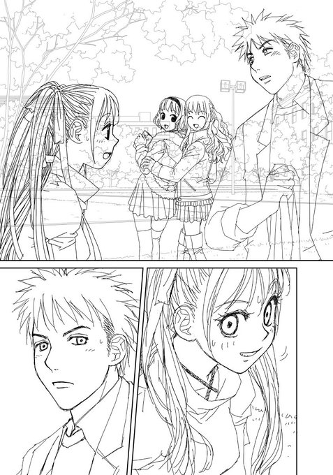 「My doll house」の下描き
台詞フキダシ擬音無し絵その、48

ニーソやサイハイブーツ…また流行らないかな〜😮‍💨 