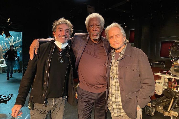 morgan_freeman's tweet photo. #tb When I said yes to being on #TheKominskyMethod, I didn’t know that it would lead to an Emmy nomination. Thank you, Michael Douglas for this wonderful experience! https://t.co/YYGSsaVP1v