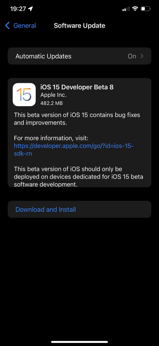 MaxdMerc's tweet image. iOS 15 Developer beta 8

#iOS15DevBeta8

#Apple #iPhone #iOS