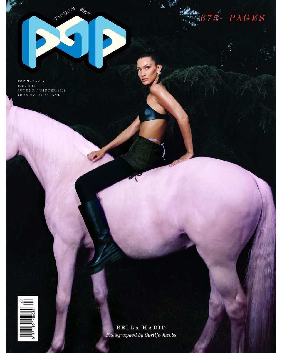 bhadidarg's tweet image. INCREÍBLE! Nueva portada de Bella Hadid para POP Magazine, Autumn/Winter 2021.