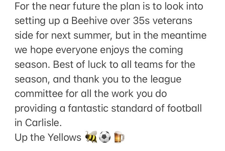 Beehive Veterans FC tweet media
