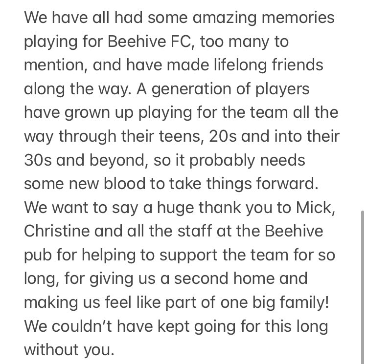 Beehive Veterans FC tweet media