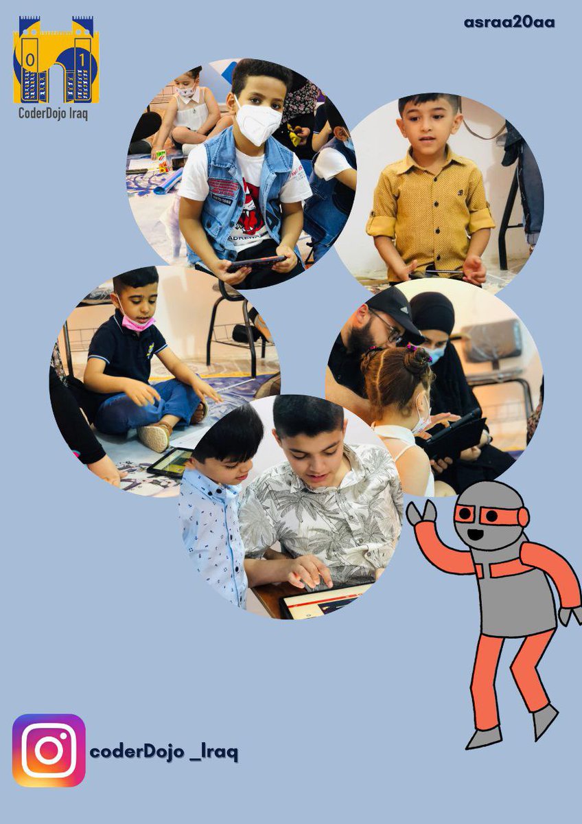 nadiaali3000's tweet image. 4 days of fun, teamwork and coding. I am gonna miss these little Ninjas #MyCodeClub @CoderDojo @CodeClubWorld @ScratchJr a huge thank you to the parents and the volunteers #CoderDojoIraq