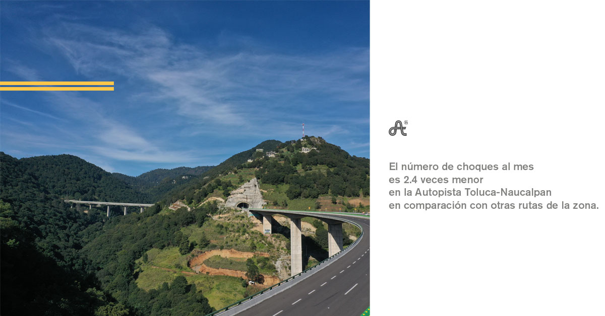 La Autopista Toluca-Naucalpan es una alternativa segura para tus traslados diarios. ¡Súbete! 🚖 🛣