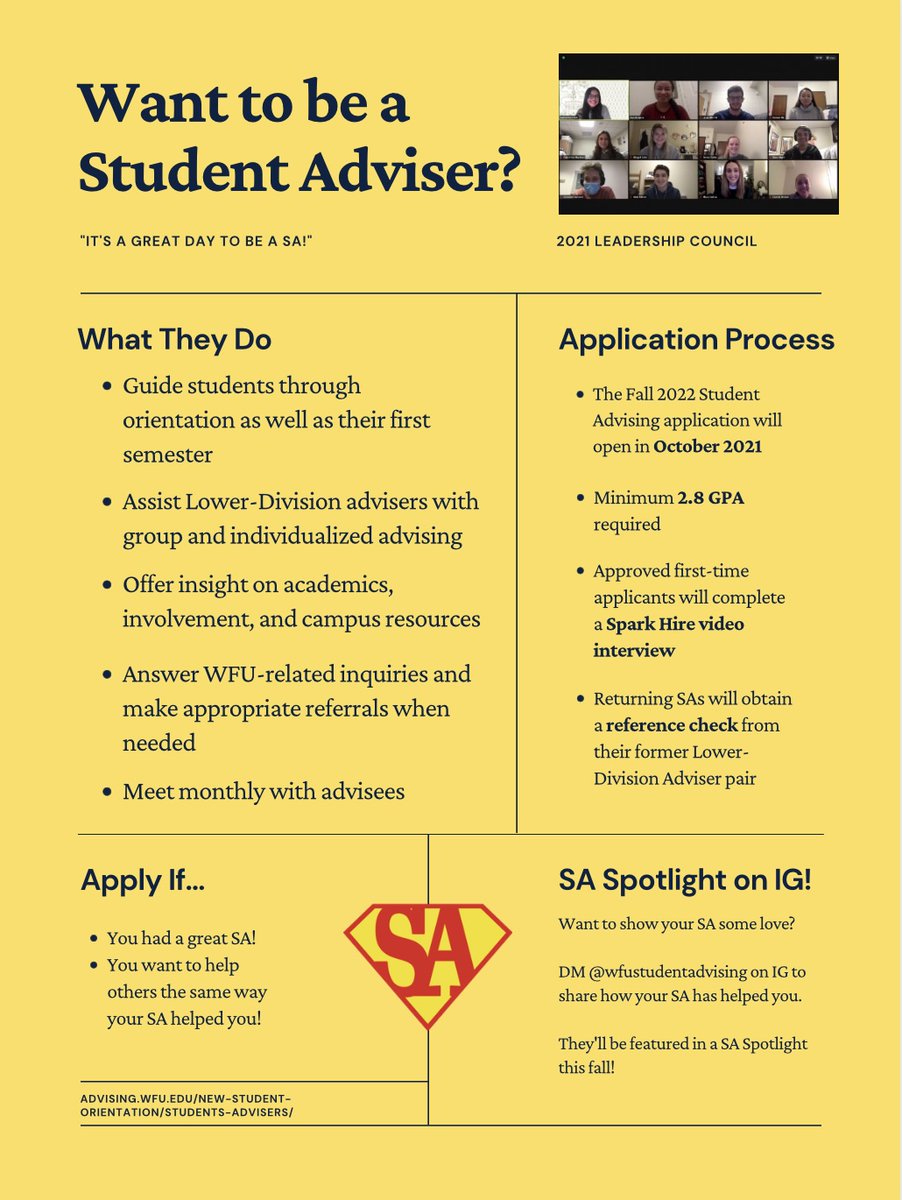 WFU Student Advising tweet media