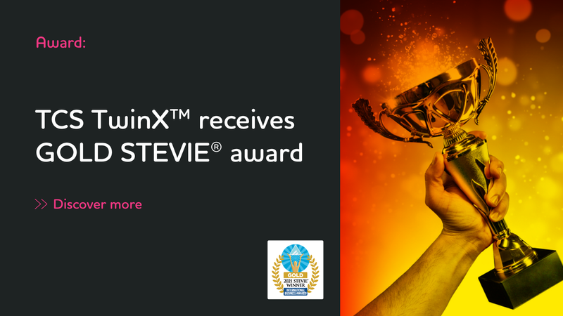 TCS_UKI's tweet photo. We are proud to announce that @TCS TwinX™ has received the prestigious GOLD STEVIE® award in the category of Artificial Intelligence/Machine Learning Solution from @TheStevieAwards. Thank you @MTNza for partnering with us. Learn more: https://t.co/js3UbQQxLl #TCSTwinX https://t.co/Lh3kECKvwf