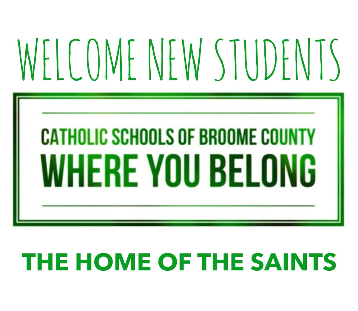 Here we go 
SAINTS 
here we go
A big welcome to the incoming Seton Catholic Central Class of 2027 and all new students 
☘️😇 #GoSAINTS