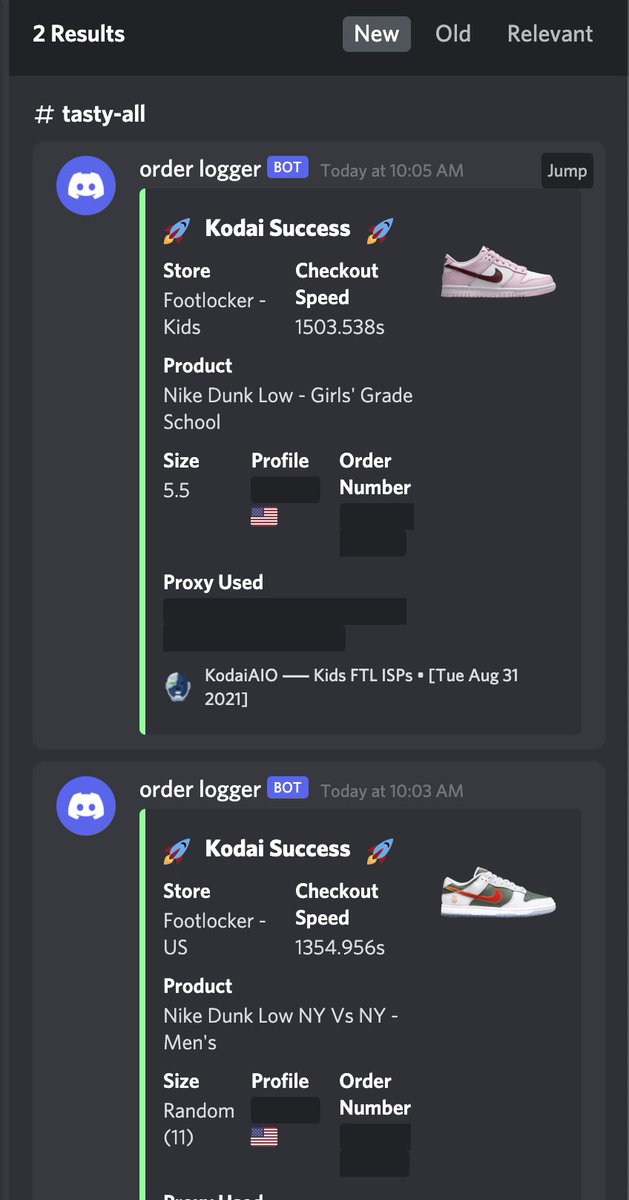 always fun trying low stock drops with <a href="/KodaiAIO/">Kodai</a> <a href="/KodaiSuccess/">Kodai SUCCESS.</a> 
thanks <a href="/AMGProxies/">AMG Proxies & Servers</a> <a href="/mushroomproxy/">Mushroom Proxy</a> @kades_io 🗽