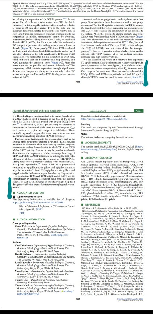 TRATocklai's tweet image. New scientific research on the inhibitory effects of Theaflavin (found in black tea ) to reduce cholesterol by Japanese scientists Yuki Takashima, Kazuki Ishikawa, Rina Miyawaki, Mana Ogawa,Takeshi Ishii,Takumi Misaka, Shoko Kobayashi from University of Tokyo @UTokyo_News #tea