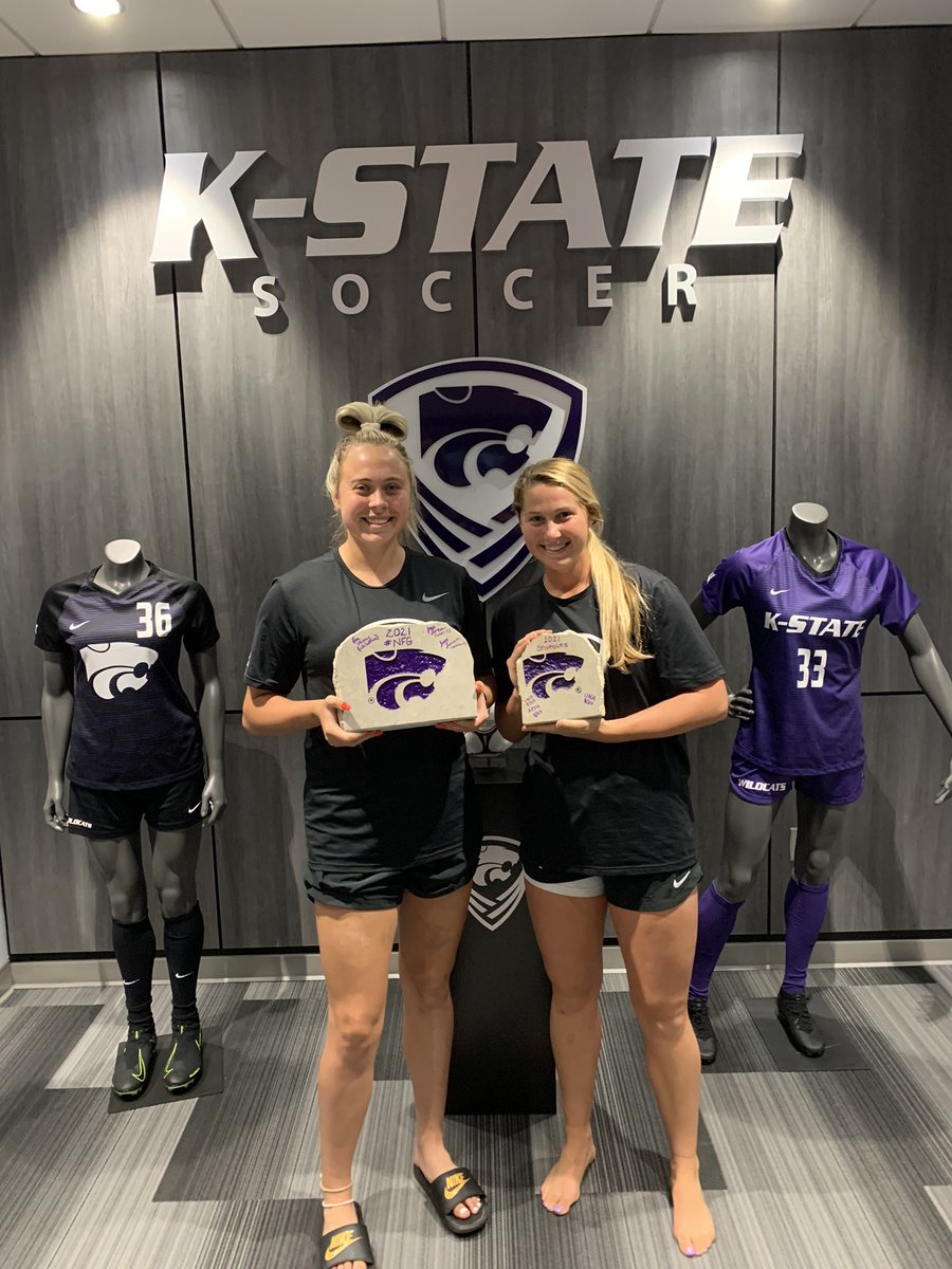 CoachTrentham's tweet photo. ✌️shutouts this past weekend and shutout streak extended to a school record 299 minutes!  Congrats to @J_loren13 &amp; Shae Turner for earning defensive POTW honors for K-State soccer! #NFG #RiseWithUs21 https://t.co/2DoS9oJExG