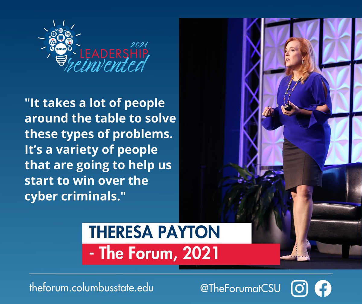 CSULeadership's tweet photo. We're off to a strong start at The Forum 2021. Leading cybersecurity expert @TrackerPayton shared with our audience how to keep critical data protected in the age of increasing cybersecurity threats. 

#TheForumatCSU
#LeadershipReinvented https://t.co/YvyEQvRS32