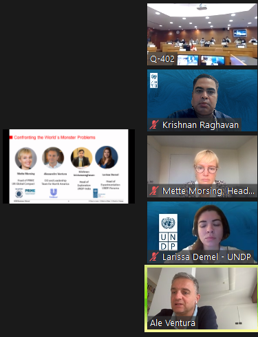 Joined a great panel on “Confronting World’s Monster Problems” by <a href="/iesebschool/">IESE Business School</a> &amp; shared how @AccLabIndia is leveraging innovations to do development differently <a href="/UNDPAccLabs/">UNDP Accelerator Labs</a> <a href="/UNDP_India/">UNDP India</a> <a href="/shokonoda/">Shoko Noda</a> <a href="/UNDPasiapac/">UNDP in Asia and the Pacific</a> <a href="/RozitaSingh/">Rozita Singh</a> <a href="/Gina_labs/">Gina Lucarelli</a> @ErikaAntoine <a href="/jd_dcruz/">Joseph (JD) D'Cruz</a> <a href="/swetha_kolluri/">Swetha Kolluri</a>