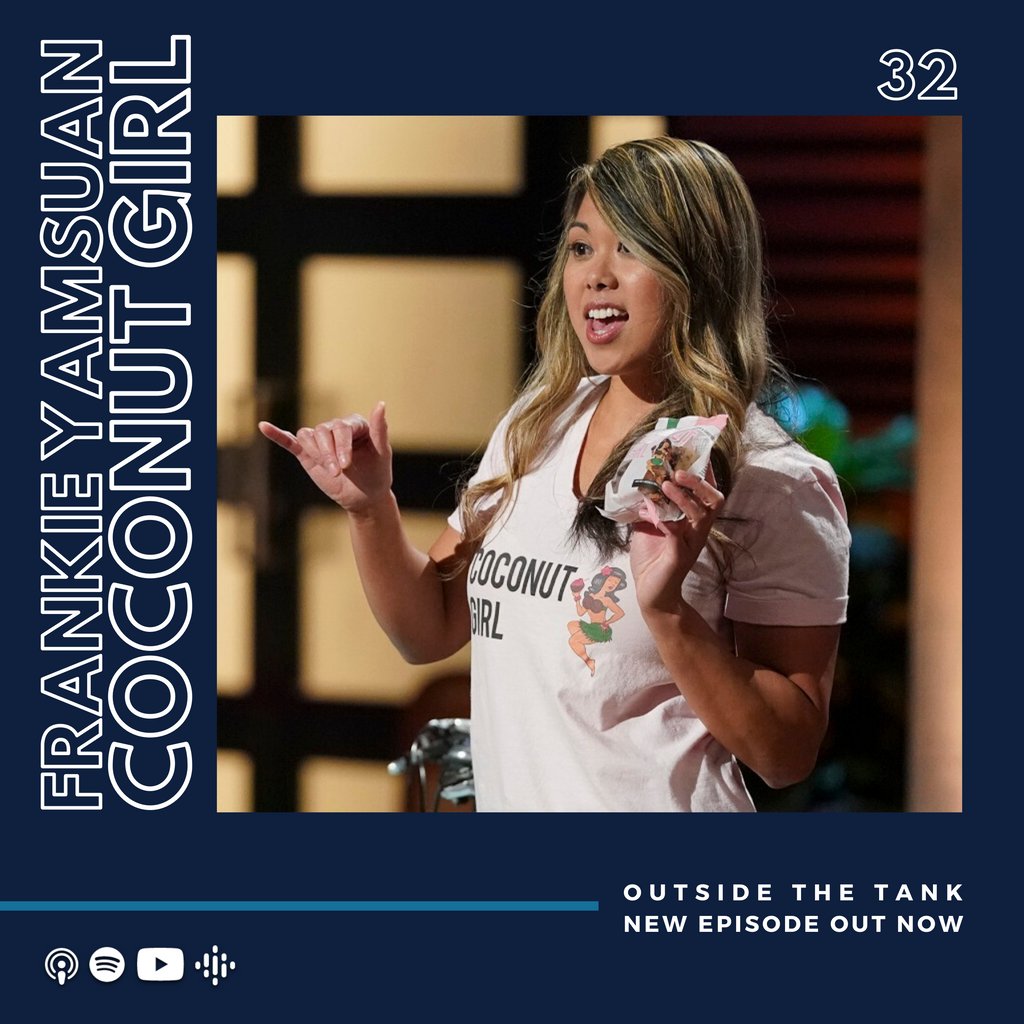 OutsideTank's tweet photo. This week's new episode with Frankie Yamsuan, founder of Coconut Girl, is out today! Listen to episode 32 to hear us chat bout resiliency in business, dominating social media, how customer feedback has shaped her business, and so much more.

Listen at https://t.co/T8Ctf6qviX https://t.co/d3b931tzzp