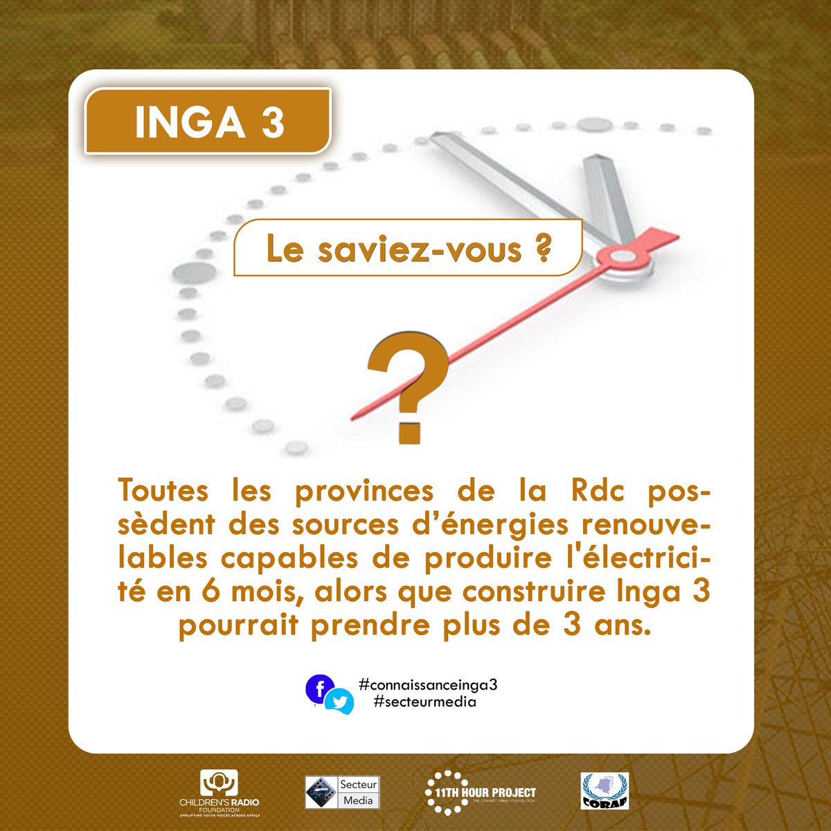 MediaSecteur's tweet photo. Le saviez-vous? @CRFprojects @CorapRdcongo  
@UEenRDC @AssembleeN_RDC @financesrdc @MinITP_RDC @senatrdc @Presidence_RDC @politicocd https://t.co/HUzG0qVJg6
@energie
@Rdc
@electricite https://t.co/KEk8q1otcQ https://t.co/ZYjjx3506v https://t.co/9iMB788FvS
