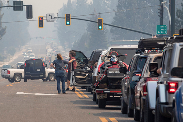 TechLeaderTV's tweet image. DID BIDEN PLAN IT? Hectic evacuation process, Gridlock on Highway 50 eastbound through South Lake Tahoe as the town goes under an evacuation order because of the Caldor Fire on Aug. 30, 2021. Photo by Karl Mondon, Bay Area News Group