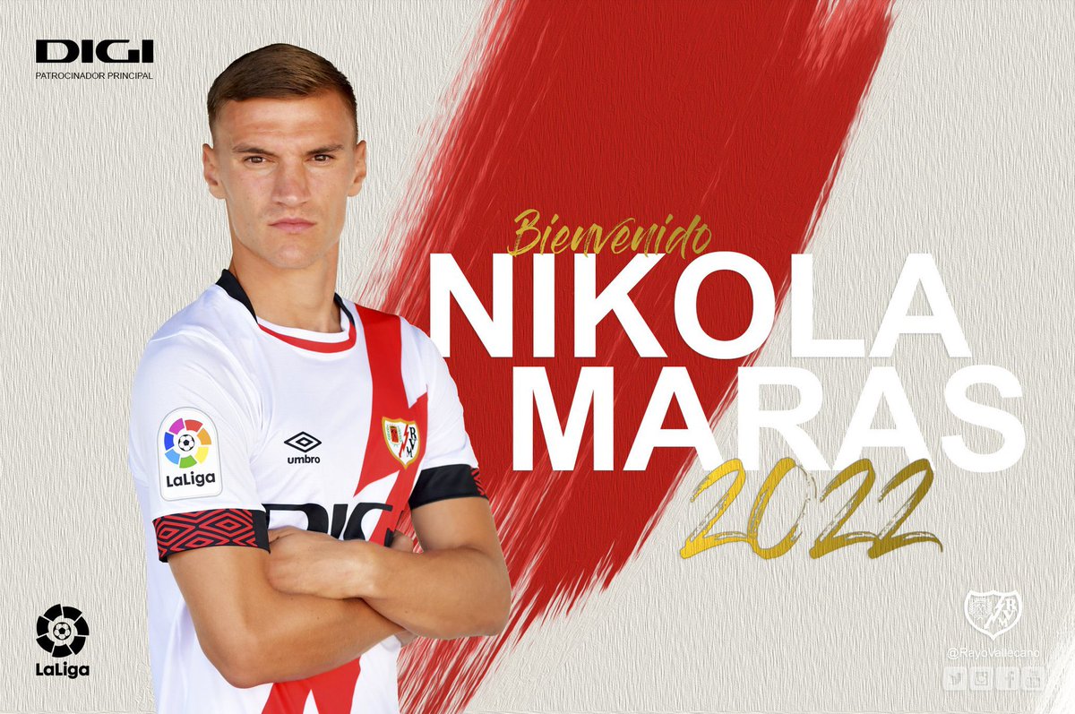 rvmbrasil's tweet photo. TEM CRAQUE NOVO NO RAYO!
O zagueiro Nikola Maras é o novo reforço do Rayo. Chega emprestado pelo Almería.
#DeVoltaaoLar🏠 https://t.co/dseCTVH7wg
