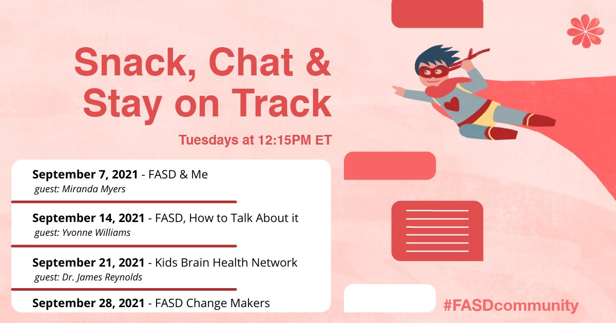 September is Fetal Alcohol Awareness Month. Join us for a month of candid, engaging and honest Snack and Chat Series on topics that are top of mind for the adoptive, kinship and customary care communities. #FASDcommunity #morethanalabel #FASDawarenessmonth #strongertogether