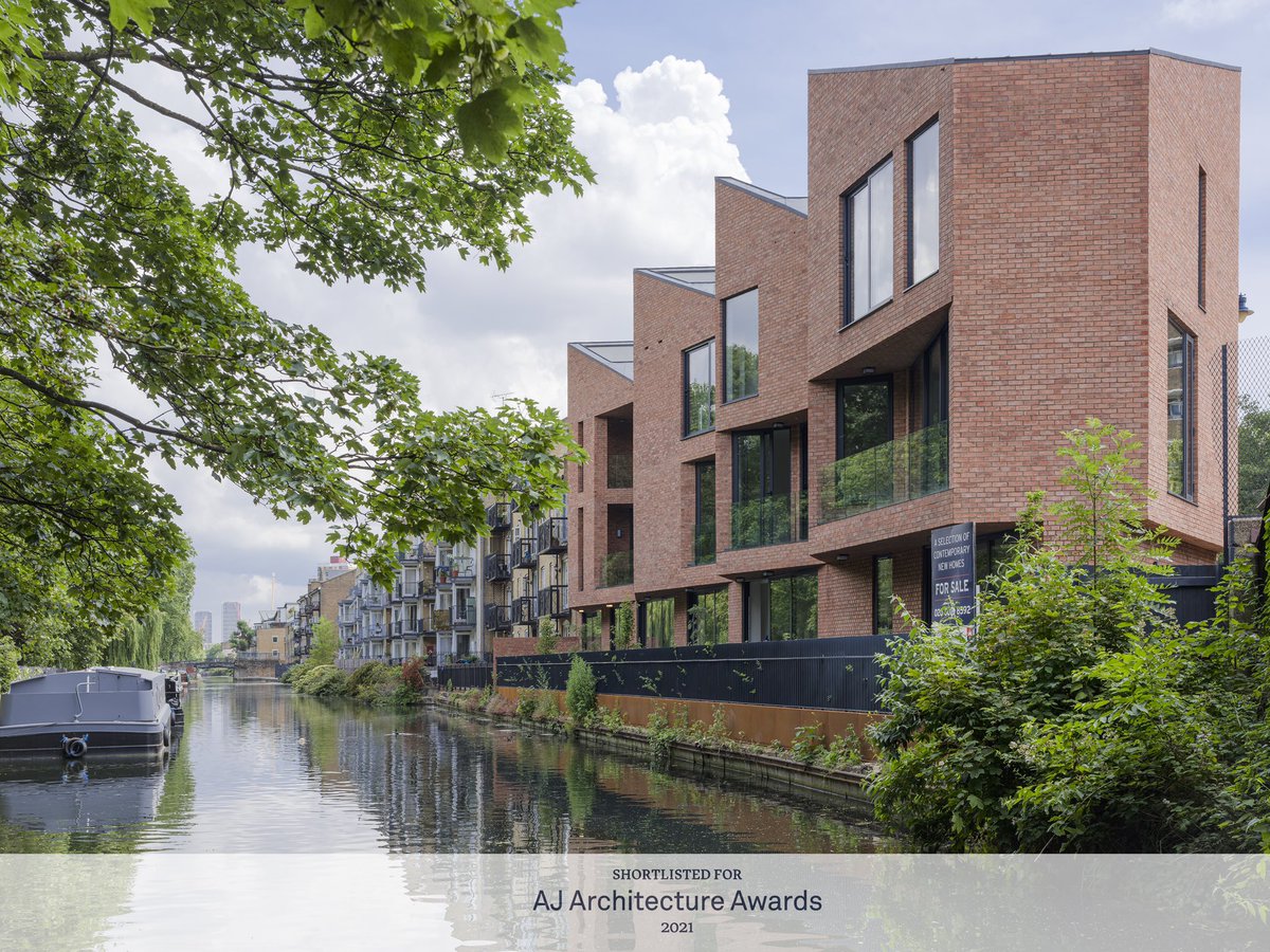 We are delighted to announce Old Ford Road has been shortlisted for the AJ Architecture Awards 2021. Overlooking Victoria Park our scheme interprets the language of the wharf buildings along the Hertford Union Canal to create eight new dwellings on a complex site in East London.