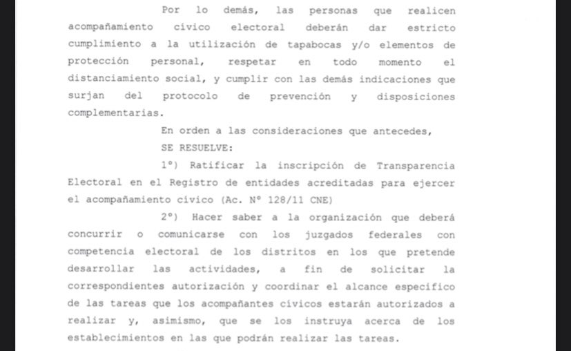 🇦🇷🗳 #TransparenciaElectoral ha sido acreditada por la <a href="/CamaraElectoral/">Cámara Electoral</a> para ejercer el acompañamiento cívico en las #PASO2021 del próximo 12 de septiembre.