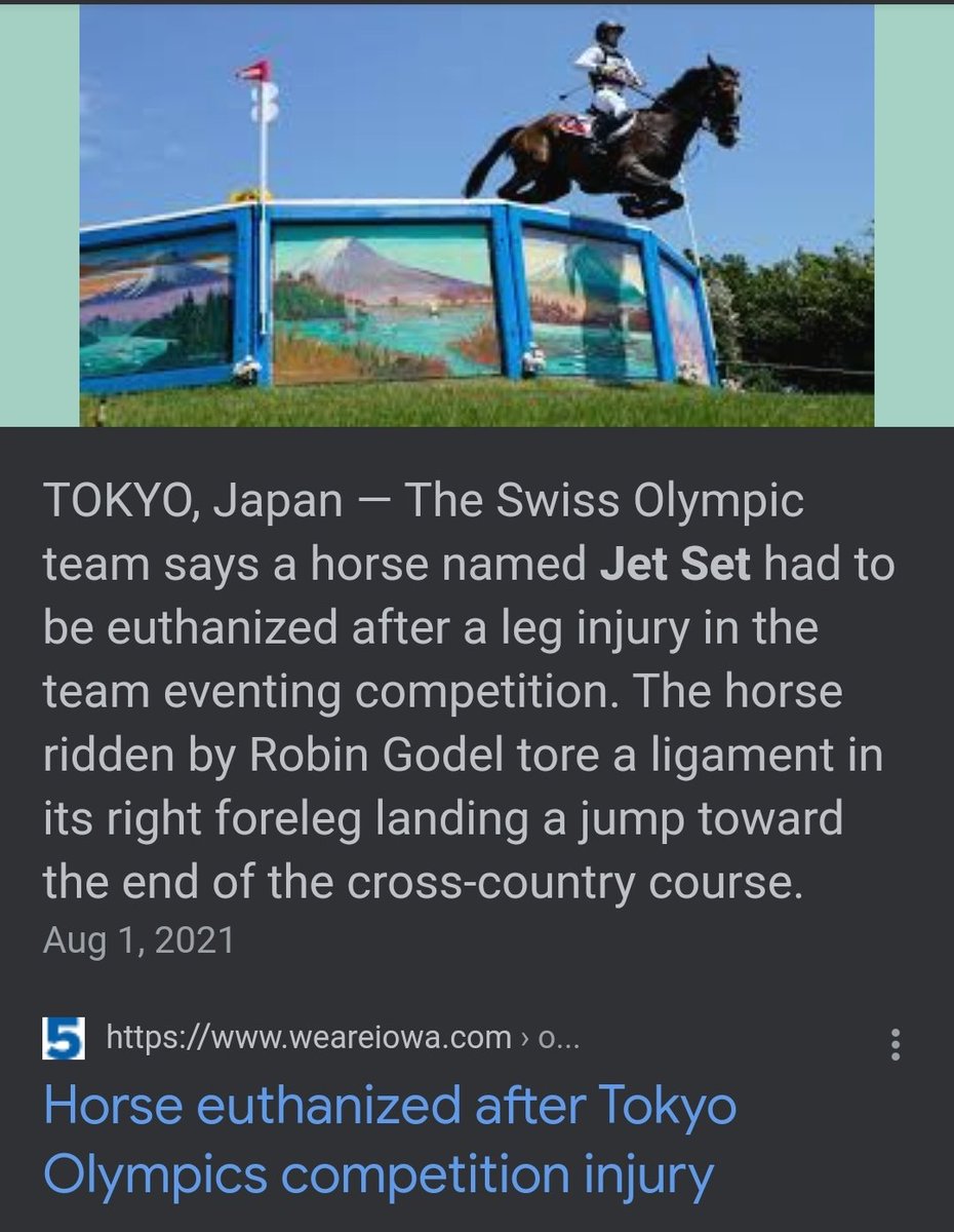logangsanders's tweet image. Tw mention of animal abuse //

Friendly reminder that training horses to run and jump and do "tricks" for you isn't a sport or a talent, it's fucking animal abuse.