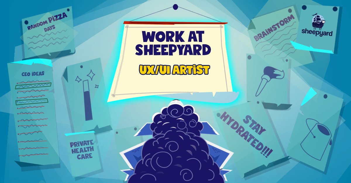 Sheepyard2019's tweet photo. Mobile game developer and publisher - Sheepyard is looking for a UX/UI Artist to join our team.
You will find all the details here: https://t.co/d9nrlqTkHG https://t.co/S98HjJPnKZ