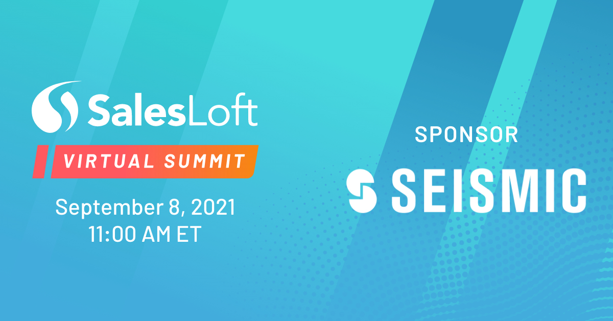 SeismicSoftware's tweet photo. Ready to be inspired? We’re teaming up with SalesLoft for the @SalesLoft Virtual Customer Summit to tell a new story about sales. Grab your spot to join us on Sept. 8: https://t.co/SWfHhXuRdK #SalesLoftVirtualSummit https://t.co/qqlpK266jo