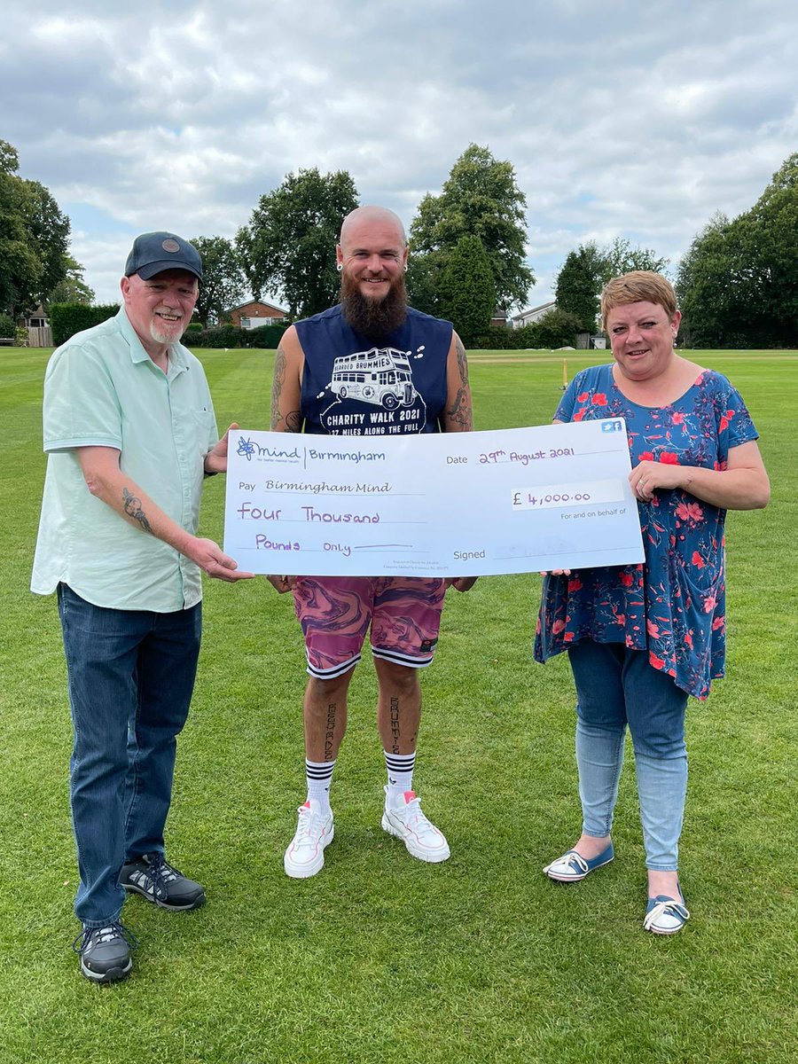 beardedbrummie's tweet photo. Presenting the £4000 cheque we raised doing our 27mile walk @BirminghamMind 💙💙 #beardedbrummies https://t.co/Ky1OnrHi5Y