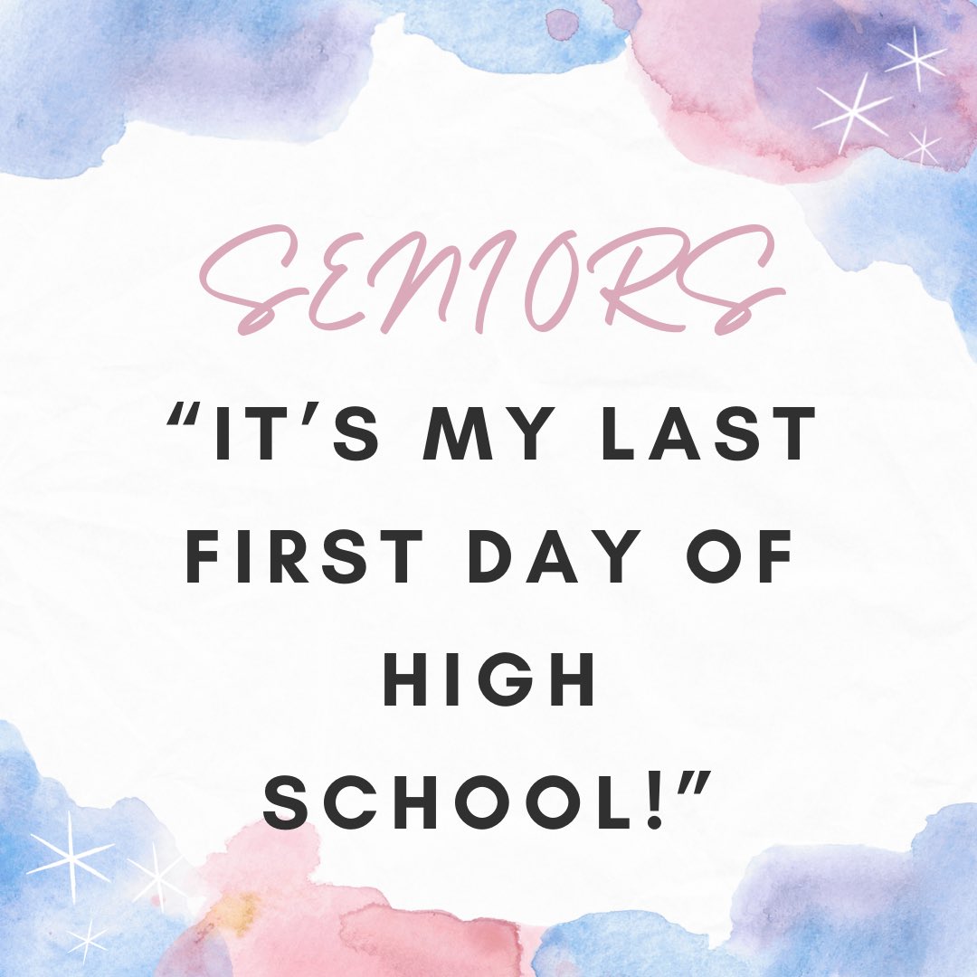 SENIORS! 
Come celebrate the beginning of your Sr. year with your classmates! We will have donuts and a photo booth at 6:45am at the front office entrance. Bring lawn chairs and greet the underclassmen as they enter the building!
Let’s make this a great year! <a href="/scotsection_20/">SCOT NATION 💙⚔️❤️</a>