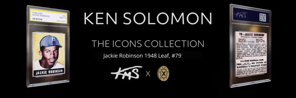 We are excited to host <a href="/ken_solomon_art/">ken solomon</a> and his new series       “ICON”
Today at 7pm the 24 hour auction will start. The first drop will be a 1/1 #NFT watercolor baseball card of the great #JackieRobinson 

blockparty.co/item?id=6904