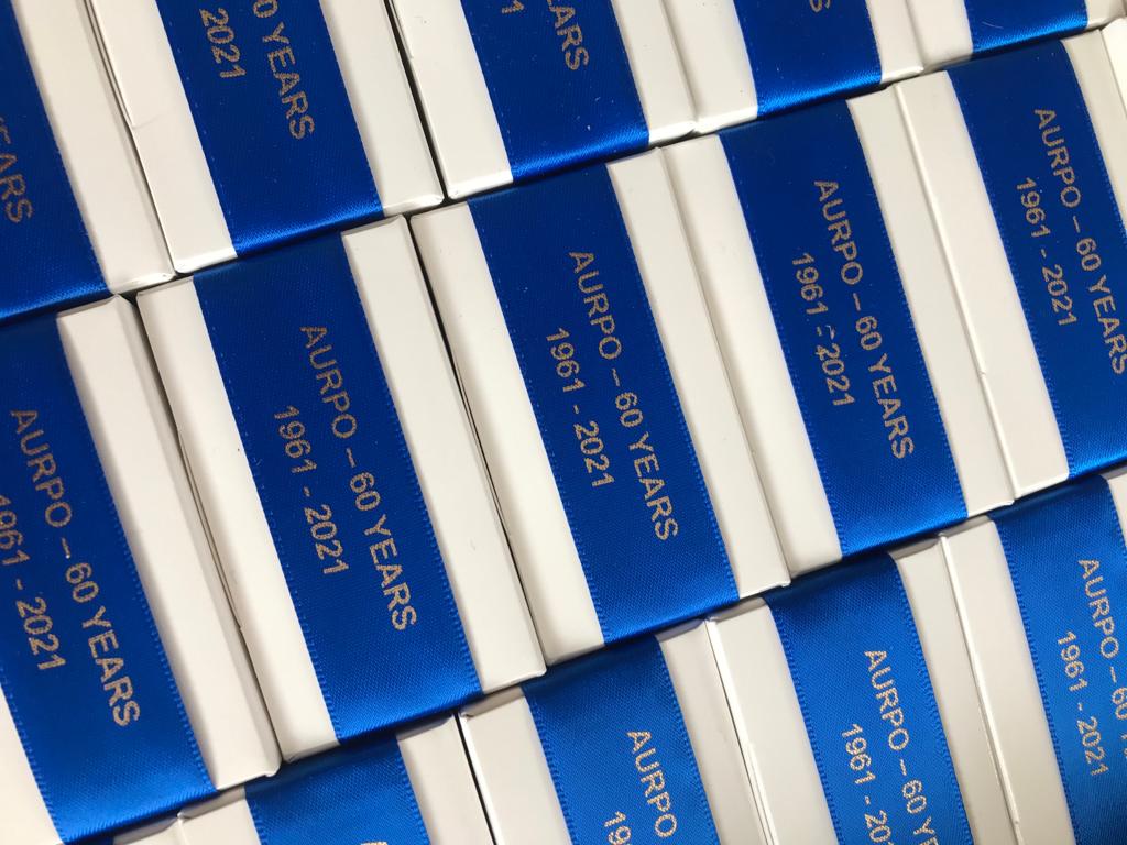 HA_events_etc's tweet photo. Gearing up for one of our client's first virtual Annual Conference next week. They'll be celebrating 60 years of AURPO!  We're busy packing special gift boxes for each delegate - sneak peek below 🤫🎁🥳. https://t.co/J0Apu67SWJ