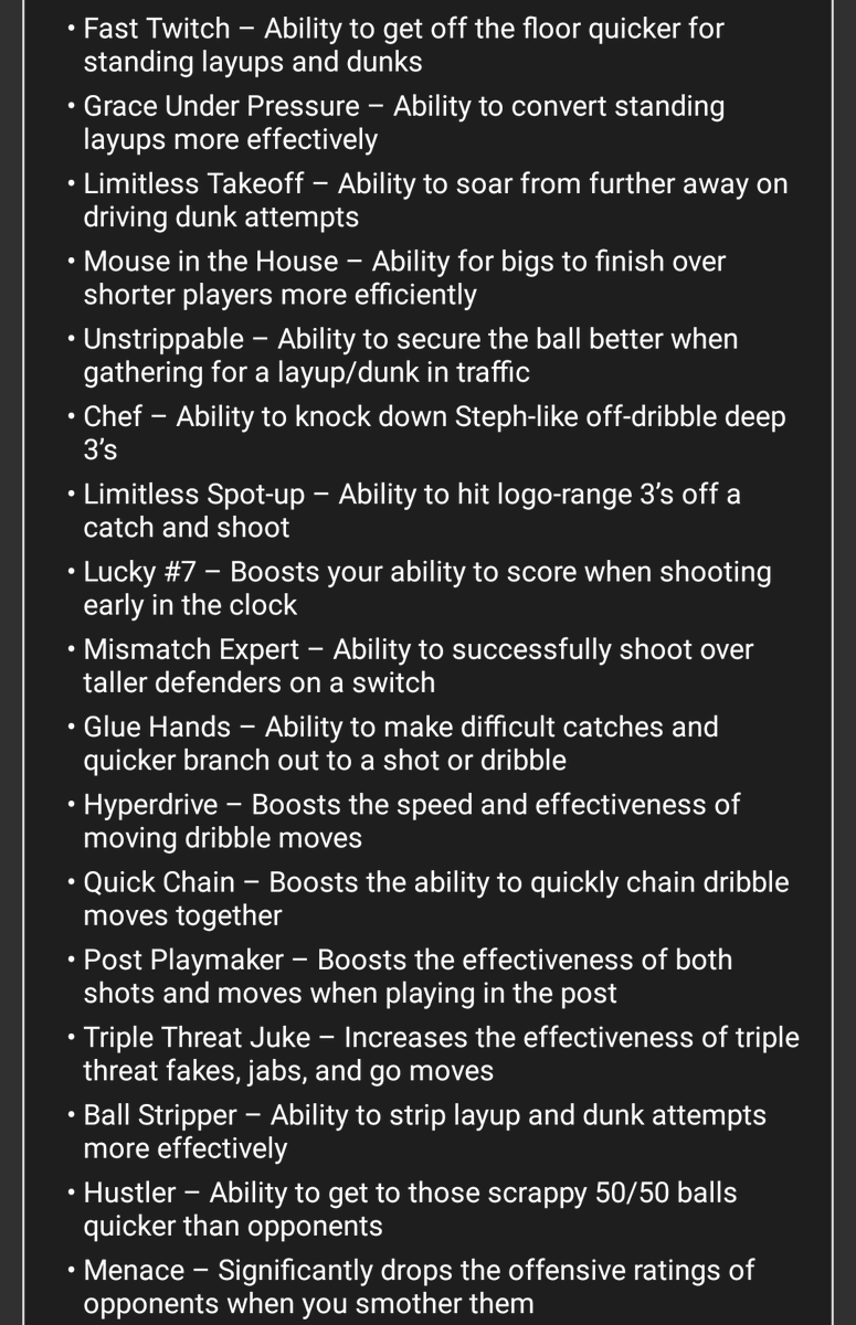 NBA2KLab's tweet image. New badges in #NBA2K22 

(List from @NBA2KonReddit )